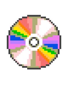 an image of a pixellated object with different colors and shapes on the bottom half