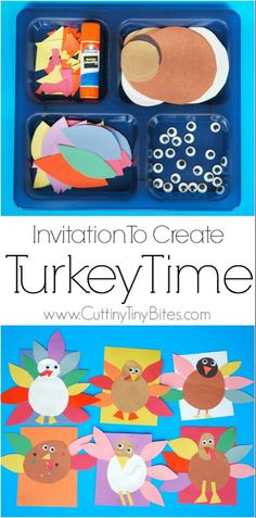 Invitation To Create, Kids Invitation, Thanksgiving School, November Crafts, Thanksgiving Craft, 20 November, Turkey Crafts, Thanksgiving Preschool, Turkey Time