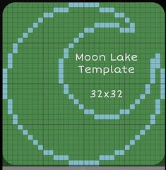 the moon lake template is shown in blue and green