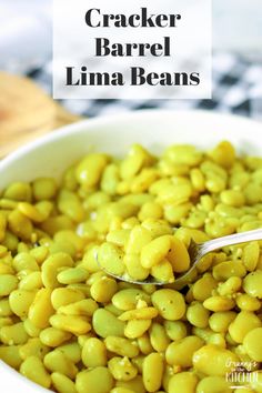 a white bowl filled with cracker barrel lima beans