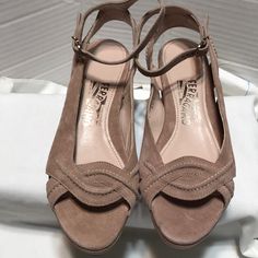 Gorgeous And Understated Elegance Salvatore Ferragamo Platform Shoes, Salvatore Ferragamo Shoes, Leather Platform Sandals, Ferragamo Shoes, Understated Elegance, Salvatore Ferragamo, Platform Sandals, Suede Leather, New Color