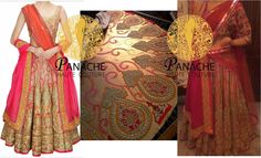 This golden and pink lehenga choli features in a couture gold silk with resham and dori embroidery and zardosi beads.This Golden and Pink Bridal Lehenga Choli c Designer Gold Raw Silk Lehenga, Gold Lehenga In Raw Silk With Resham Embroidery, Gold Raw Silk Lehenga With Zari Work, Designer Gold Choli In Art Silk, Designer Gold Art Silk Choli, Designer Gold Art Silk Lehenga, Gold Anarkali Set With Intricate Embroidery For Festivals, Bollywood Raw Silk Dupatta With Gold Embroidery, Gold Raw Silk Choli With Intricate Embroidery