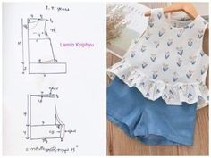 the pattern for this top and shorts is easy to sew