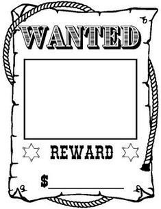 a wanted reward sign with rope around it and the words wanted in black ink on white paper