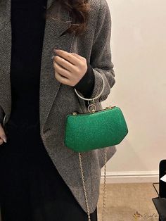 Bird in Bag - Exquisite Womens Evening Clutch Bag for Upscale Events - Ideal for Banquets, Parties, and Formal Occasions, Pair it with Stunning Evening Dresses or Qipao Bag With Chain, Clutches For Women, Evening Clutch Bag, Box Bag, Evening Clutch, Shoulder Tote Bag, Bird In Bag, Kids Beachwear, Green Bag