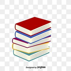 three books stacked on top of each other, with the title in red and blue