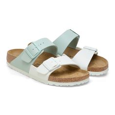 Arizona Split Birko-Flor Classic White Sandals With Leather Footbed, Classic White Sandals With Cork-bed Midsoles, Classic White Footbed Sandals With Cork-bed Midsoles, White Double Strap Sandals With Cork-bed Midsoles, Classic White Double Strap Sandals, White Double Strap Classic Sandals, White Double Strap Footbed Sandals With Removable Insole, White Leather Footbed Sandals With Double Strap, White Double Strap Leather Footbed Sandals