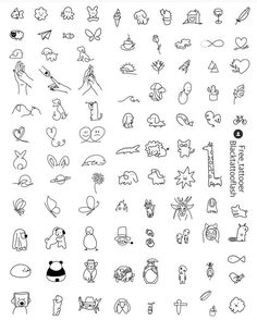 an image of different types of doodles