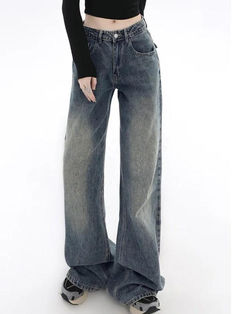 ⚡Buy 2024 Vintage Blue Flap Detail Boyfriend Jeans Blue L under $52.00 in Jeans at AnotherChill.com Online. Style: Casual/Street/Vintage/Preppy/Punk/Hip Pop. Fabric Content: Cotton Blend. Fit Type: Loose Fit. Versatile Design: The vintage blue design of these jeans makes them a classic choice that can be paired with a wide range of tops and accessories.. Street Style: The flap pocket design adds a street style element, making these jeans a trendy option for casual wear.. Comfortable Fit: These j Grunge Coquette Aesthetic, Accessories Street Style, Y2k Boyfriend, Retro Summer Outfits, Aesthetic Outfits Y2k, Preppy Punk, Slim Fit Skirts, Baggy Dresses, Oversized Sweater Cardigan