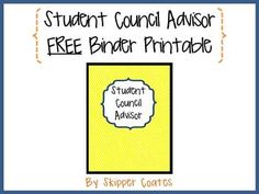 the student council's free binder printable