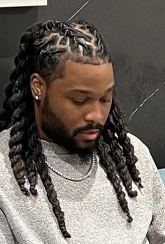 Locs Style For Men, Men’s Locs Hairstyles, Men’s Dyed Locs, Mohawk Dreads Mens, Lock Hairstyles For Men, Triangle Loc Parts, High Top Loc Styles, Male Dreads Styles