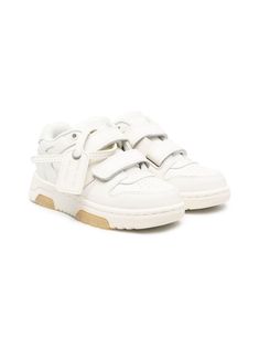 off-white calf leather front touch-strap fastening leather tag round toe branded insole chunky rubber sole Due to the dyeing process used, this product must not come into contact with water. Off White Out Of Office, Strap Sneakers, Cute School Stationary, Off White Shoes, Out Of Office, Leather Tag, Baby Sneakers, Baby Boy Shoes