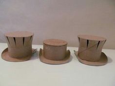 three hats sitting on top of each other