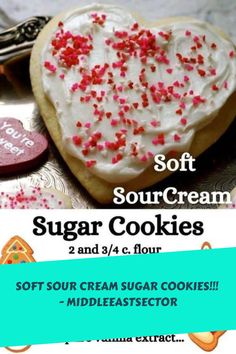 SOFT SOUR CREAM SUGAR COOKIES!!! - middleeastsector https://middleeastsector.com/soft-sour-cream-sugar-cookies/ Sour Cream Cookies, Sour Cream Sugar Cookies, Soft Sugar Cookies, Cookie Frosting, All Purpose Flour, Cookies Ingredients, Favorite Cookies, Cream And Sugar, Cookies And Cream