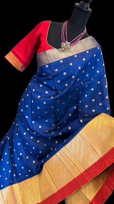 Party wear Organza saree. Pure Organza saree with stitched blouse well made lined padded with ties .  organza saree with gold zari. great quality fine weaves pico fall done on this saree. DETAILS AND CARE   Color ; Blue/red Weight : 600 - 800 grams Length : 5.5 m saree + 0.7 m blouse Width : 48 Inches Fabric : organza silk Craft Description :organza Wash Care : Dry Wash Only Shipping Time : 5 - 7 Working days We Ship Worldwide Comes with stitched blouse size 36 goes up to 42/44 very beautiful high quality Blouses comes fully stitched lined with back ties depending on the style - Alterations can be requested . Blouse comes at size 36 - and we can alter them upto 42/43.  Fall Pico done . Video calls can be requested. Return Policy : Please contact us if you have concerns on the product. Plea Festive Celebration Katan Silk Pre-draped Saree, Traditional Katan Silk Pre-draped Saree For Party, Party Saree With Dori Work In Raw Silk, Party Silk Saree In Traditional Wear, Party Silk Saree Traditional Wear, Festive Cotton Silk Pre-draped Saree For Celebration, Art Silk Saree With Dori Work For Celebrations, Festival Tissue Silk Saree With Dori Work, Red Tissue Silk Saree For Party