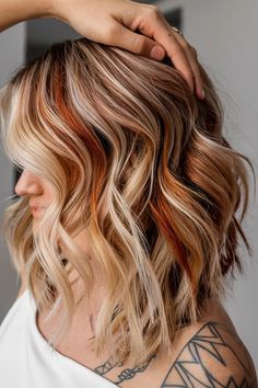 20 Trending Winter Hair Color Ideas 2024-2025: Brunette, Blonde & Bold Palettes to Try Now Red Blonde And Brown Highlights, Fashion Hair Color Trends 2024, Balayage Hair Rose Gold, Winter 2024 Hair Color, Haircolor 2024 Women Trends, Womens Hair Color 2024, New Hair Colors 2024, Blonde With Copper Peekaboo, Blond And Red Highlights