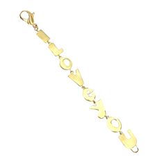 <p>I Love You Link Bracelet</p> <ul> <li>Yellow Gold Plated Over Silver</li> <li>0.5 Wide</li> <li>7 Length</li> </ul> <p>&nbsp;</p> I Love You Bracelet, Hoco Jewelry, Small Heart Necklace, Crystal Pearl Earrings, Star Charm Necklace, Exchange Student, Open Cuff Bracelet, Crystal Bangle