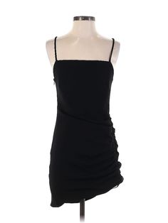 Zara Cocktail Dress Size: X-Small Black Dresses - used. 100% Polyester, Mini, Square, Short, Sleeveless | Zara Cocktail Dress: Black Dresses - Size X-Small Zara Fitted Mini Dress With Spaghetti Straps, Zara Fitted Sleeveless Cocktail Dress, Zara Stretch Sleeveless Dress For Party, Zara Sleeveless Bodycon Dress For Date Night, Zara Sleeveless Bodycon Dress For Night Out, Zara Sleeveless Stretch Mini Dress, Zara Sleeveless Bodycon Cocktail Dress, Sleeveless Fitted Zara Bodycon Dress, Fitted Zara Sleeveless Dress For Party