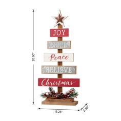 The wooden sign table tree boasts a tree shaped table piece, features 5 signs with a star tree topper and painted in different color, mounted on a wooden base, this decoration will make a special impression on your family and friends. Glitzhome 13.62-in Decoration Tree Christmas Decor | 2004700084 Horse Medicine, Scrabble Ornaments, Table Tree, Wood Decorations, Christmas Wooden Signs, Homemade Christmas Decorations, Star Tree, Decorated Flower Pots, Christmas Tabletop