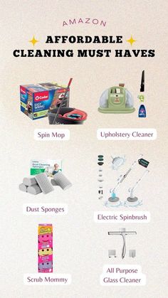 an info sheet describing the different items that are available for cleaning and other household care products