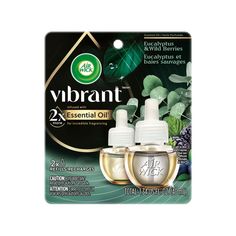 two bottles of air wick vibrant essential oil