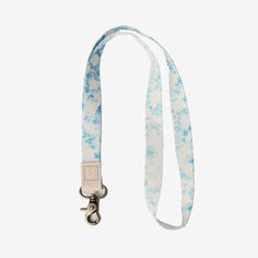 Blue and white floral neck lanyard Thread Wallets, Neck Lanyard, Keychain Clip, Wrist Lanyard, Lip Balm Holder, Key Lanyard, Key Chain Holder, Lanyard Keychain, Key Wallet