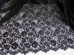 an image of black lace on white background