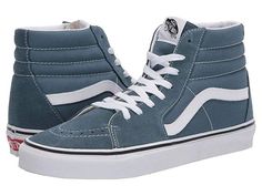 Details: Vans style# Vn0a4u3cx17 Vans Shoes High Tops, Fantasy High, Cute Vans, Blue High Tops, Blue Vans, Classic Vans, 9th Grade, Vans Blue, Skateboard Shoes