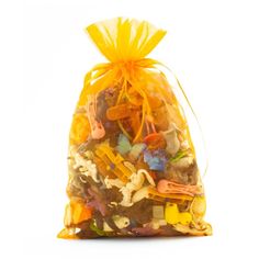 a bag filled with lots of different types of candies