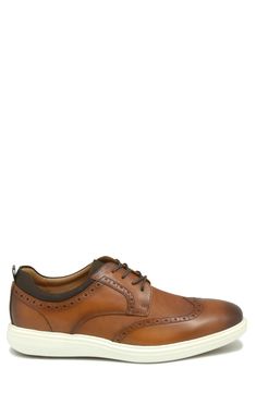 Handsome, polished and easy to wear, this wardrobe-staple leather derby sports minimal detailing to give it maximum versatility across your formal wardrobe. Lace-up style Leather upper/synthetic lining/rubber sole Imported Nordstrom Store, Anniversary Sale, Up Styles, Cognac, Wardrobe Staples, Nordstrom Rack, Derby, Rubber Sole, Leather Upper