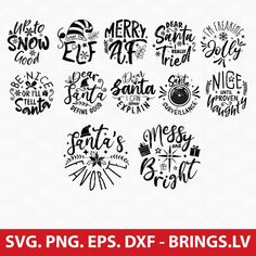 christmas svg bundle with hand lettering