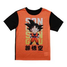 Kids can cuddle up with their favorite Saiyan whenever they wear this officially licensed Dragonball Z pajama set. The short-sleeve tee features a big colorful graphic of Goku, while the included sleep shorts boast an eye-catching repeating pattern of Goku’s Kanji. Crafted from high-quality polyester jersey to keep kids feeling their best overnight, these pajamas provide superior comfort and durability. When it’s time to clean your pajamas, simply machine wash them in cold water with like colors Cartoon Print Crew Neck Playwear Set, Playwear Sets With Cartoon Print And Crew Neck, Cartoon Print Crew Neck Set For Playwear, Playful Character Print Crew Neck Sets, Playful Sets With Graphic Print And Crew Neck, Multicolor Character Print Tops For Loungewear, Casual Sleepwear With Character Print And Crew Neck, Sleep Shorts, Son Goku