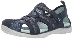 PRICES MAY VARY. MATERIALS: A womens casual fisherman sandal in faux leather and fabric upper FIT: A womens slip on sandal will fit with back pull tab and adjustable hook-and-loop closure. Stretch bungee for a custom adjustable fit. FEELS: Comfort Insole Technology with anatomical cushioning, comfort & support MOVEMENT: Lightweight, flexible construction moves with you STYLE: A womens closed toe sport sandal with Memory Foam footbed and 1 1/2 inch sole GREAT FOR ALL OCCASIONS: Fashion casual san Dr Scholls Shoes, Insole Design, Athletic Sandals, Fisherman Sandals, Outdoor Sandals, Shoe Company, Elastic Laces, Navy Leather, Sport Sandals