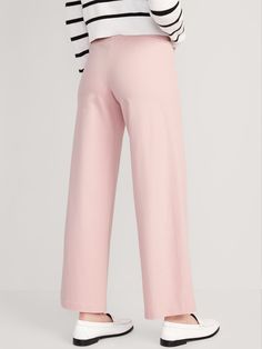 The Pull-On Pixie pants you love, now in a more fabulous fit & fabric ✨ Elasticized high-rise waistband.  Diagonal on-seam pockets at front; decorative welt faux-pockets at back.  Darted at front and back.  Soft-brushed cotton/rayon-blend twill, wi Pixie Pants, Jack Black, Brushed Cotton, Petite Size, Leg Pants, Wide Leg Pants, Old Navy, Wide Leg, High Rise