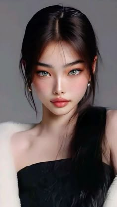 Asian With Blue Eyes, Asian Blue Eyes, Softball Hairstyles, Natural Everyday Makeup, Bold Makeup Looks, Black Woman Artwork, Cute Short Haircuts, Cute Box Braids Hairstyles, Bold Makeup