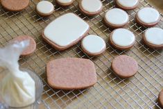 cookies and marshmallows on a cooling rack