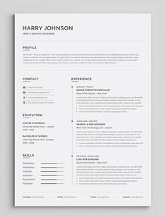 Professional Resume Template | Minimalist Resume | Clean Modern CV + Cover Letter Template for Word Landscape Architecture Resume, Resume 2024 Design, Aesthetic Resume Design, Minimal Cv Design, Resume For Designers, Simple Cv Design, Clean Resume Design, Minimal Resume Design, Minimal Cv