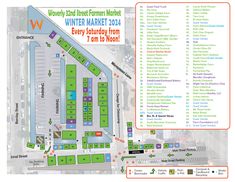 a map of the winter market with directions