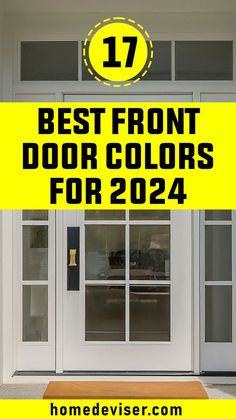 17 Best Front Door Colors for 2024! Make a statement with your front door in 2024! Explore these 17 beautiful front door paint colors to find the perfect hue that reflects your style and creates a warm welcome for your guests. Dark Brown Door Exterior, Exterior Door Paint Colors, Best Front Door Paint Colors, Best Front Door Paint, Exterior Front Door Colors, Painted Exterior Doors, Cape Cod House Exterior, Brown Front Doors