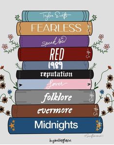 a stack of books sitting on top of each other with the words fearless written above them