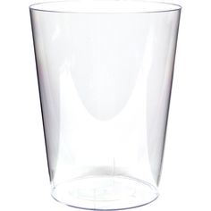 a clear plastic cup on a white background