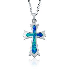 Opal Regal Cross Pendant Pendant Island by Koa Nani White Gold Pendant Necklace, Hawaiian Jewelry, Faith Love, Opal Pendant Necklace, Cross Jewelry, Sterling Silver Cross, Timeless Treasures, Opal Pendants, Opal Necklace