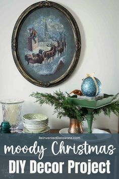 a christmas decoration with the words moody christmas diy decor project