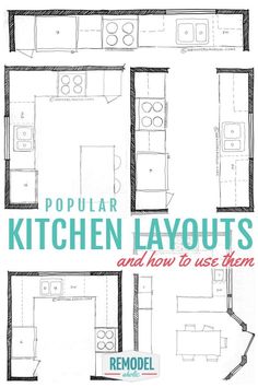 the floor plan for a kitchen layout and how to use them