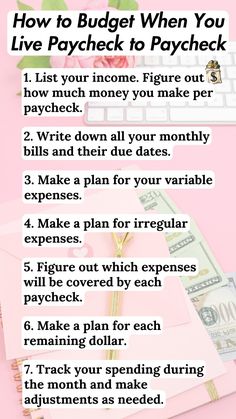 how to budget when you live paycheck to paycheck for your money