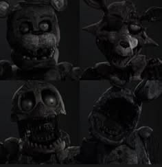 four different images of the same character in five nights of night