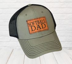 This softball dad is a very cool way to support your favorite softball player Dad Hat For Sports Events During Baseball Season, Sports Dad Hat For Baseball Season With Flat Bill, Sports Flat Bill Dad Hat For Baseball Season, Baseball Season Outdoor Cap With Letter Patch, Casual Outdoor Baseball Cap For Father's Day, Flat Bill Dad Hat For Baseball Season, Letter Print Dad Hat For Baseball Season, Adjustable Dad Hat For Baseball Season, Outdoor Dad Hat With Letter Print For Baseball Season