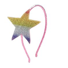 Add a little extra something to this season's look with the Rainbow Star headband. Gender: female. Age Group: kids. Space Costumes, Headband Tutorial, Girls Headband, Star Headband, Rainbow Star, Girls Headbands, Personalized Accessories, Star Designs, The Rainbow