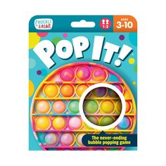 a card game that says pop it the new - ending bubble popping game is on sale