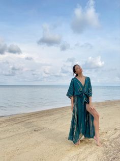 Tie Dye Kimono Robe Teal Kimono Bridesmaid Robe Long Kimono - Etsy Bohemian V-neck Tie Waist Cover-up, Bohemian Tie Waist Maxi Dress As Beach Cover-up, Bohemian Tie-waist Maxi Dress Beach Cover-up, Bohemian Tie Waist Maxi Dress For Beachwear, Beach Season Maxi Dress With Tie Waist, Bohemian Tie Waist Maxi Dress For Beach Cover-up, Summer Wrap Maxi Dress For Vacation, Vacation Wrap Maxi Dress For Beach Season, Summer Beach Wrap Maxi Dress